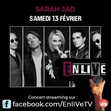 Sarah Jad monte sur scène avec EnLiveTV ce samedi 