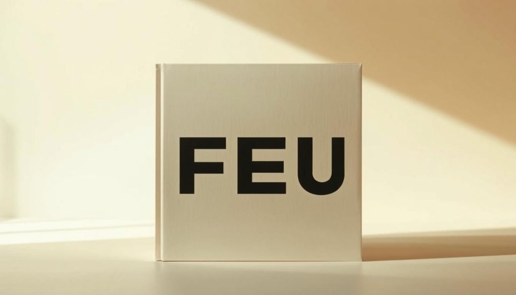 A meticulously crafted album cover, showcasing a bold and minimalist design. The foreground features a striking typographic treatment, with the words "FEU" emblazoned in a sleek, modern font that commands attention. The background is a solid, muted color, creating a sense of simplicity and focus. The lighting is subtle, casting a soft, warm glow that enhances the overall aesthetic. The composition is carefully balanced, with the typography positioned to draw the viewer's gaze, reflecting the album's role as a literary manifesto. The image conveys a sense of purpose, determination, and artistic vision, mirroring the themes and significance of this pivotal debut release. A meticulously crafted album cover, showcasing a bold and minimalist design. The foreground features a striking typographic treatment, with the words "FEU" emblazoned in a sleek, modern font that commands attention. The background is a solid, muted color, creating a sense of simplicity and focus. The lighting is subtle, casting a soft, warm glow that enhances the overall aesthetic. The composition is carefully balanced, with the typography positioned to draw the viewer's gaze, reflecting the album's role as a literary manifesto. The image conveys a sense of purpose, determination, and artistic vision, mirroring the themes and significance of this pivotal debut release.