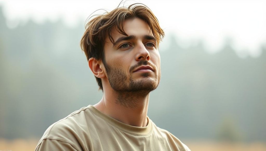 Detailed portrait of Ken Samaras, also known as the French rapper Nekfeu, set against a natural backdrop. Samaras is shown in a contemplative pose, with his head tilted slightly to the side and a pensive expression on his face. He is dressed in a simple, neutral-colored outfit, allowing the focus to remain on his face and upper body. The lighting is soft and diffuse, creating a sense of introspection and introspection. The background is a blurred, naturalistic setting, perhaps a forest or field, further emphasizing the introspective mood. The overall composition and lighting are designed to convey a sense of thoughtfulness and self-reflection, reflecting the subject matter of the article section. Detailed portrait of Ken Samaras, also known as the French rapper Nekfeu, set against a natural backdrop. Samaras is shown in a contemplative pose, with his head tilted slightly to the side and a pensive expression on his face. He is dressed in a simple, neutral-colored outfit, allowing the focus to remain on his face and upper body. The lighting is soft and diffuse, creating a sense of introspection and introspection. The background is a blurred, naturalistic setting, perhaps a forest or field, further emphasizing the introspective mood. The overall composition and lighting are designed to convey a sense of thoughtfulness and self-reflection, reflecting the subject matter of the article section.