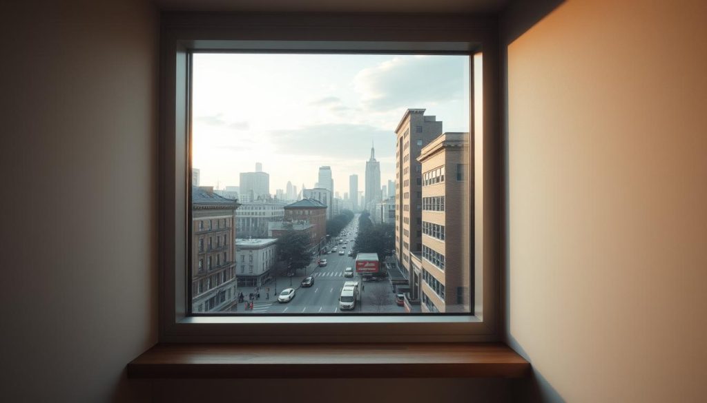 A new window emerges, framed by a sleek, contemporary design. The glass pane reflects the urban landscape, blurring the line between interior and exterior. Soft, diffused light filters through, casting a warm, contemplative glow. The windowsill, a minimalist wooden ledge, provides a subtle contrast to the modern aesthetic. Beyond the glass, the bustling streets of a vibrant city come into view, hinting at the intersection of popular culture and political trends. This window serves as a metaphor, a portal through which we observe the intersections of art, politics, and social commentary.